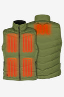 Crest Heated Down Vest Men's -  Olive Green