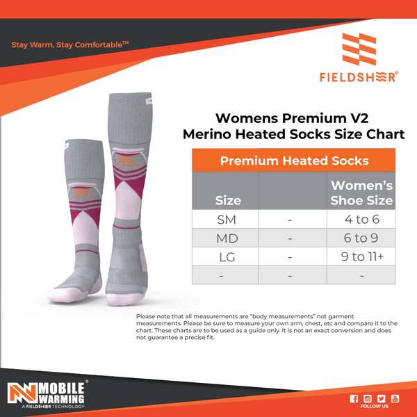 Premium 2.0 Merino Heated Socks Women's