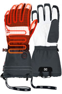 Aerial Heated Snow Glove Unisex - White/Grey