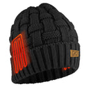 Heated Cable Knit Beanie - Black