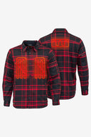 Heated Flannel Jacket Men's - Red