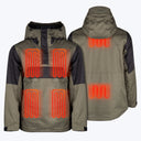 Mobile Warming Technology Jacket Denali Anorak 1/4 Zip Hoodie Men's - Olive Heated Clothing