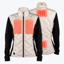 Mobile Warming Technology Jacket Aria Hybrid Jacket Women's - Cream/Black Heated Clothing