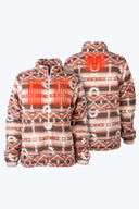 Upland High-Pile Printed Long Jacket Women's - Clay Aztec