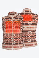 Upland High-Pile Long Printed Vest Women's - Clay Aztec