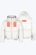Mobile Warming Technology Jacket Cloud IX Crop Puffer Heated Jacket Women's - Cream Heated Clothing