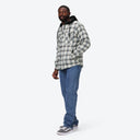 Mobile Warming Technology Jacket Flannel Heated Hoodie Jacket - CREAM/GRAY Heated Clothing