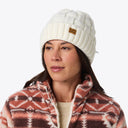 Heated Cable Knit Beanie - Cream