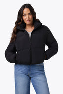 Mobile Warming Technology Jacket Cloud IX Crop Puffer Heated Jacket Women's - Black Heated Clothing