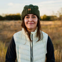 Heated Cable Knit Beanie - Green