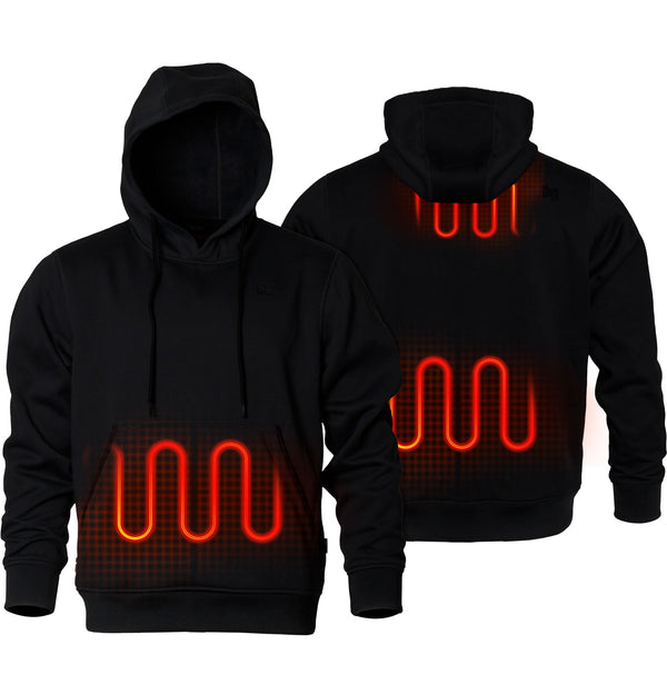 Mobile Warming Technology Hoodie Heated Pullover Hoodie with Handwarmer Pockets Men's Heated Clothing