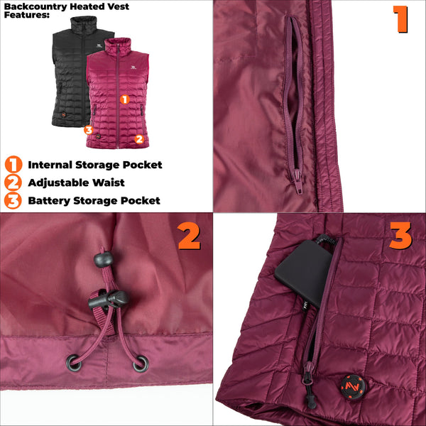 Mobile Warming Technology Vest Backcountry Heated Vest Women's Heated Clothing