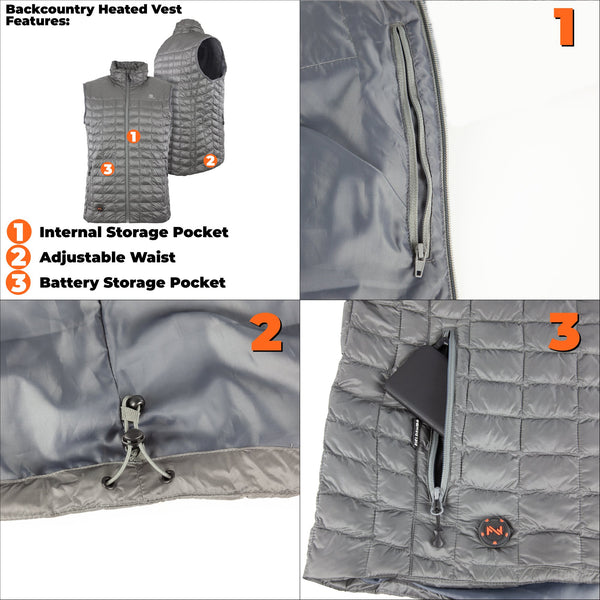Mobile Warming Technology Vest Backcountry Heated Vest Men's Heated Clothing